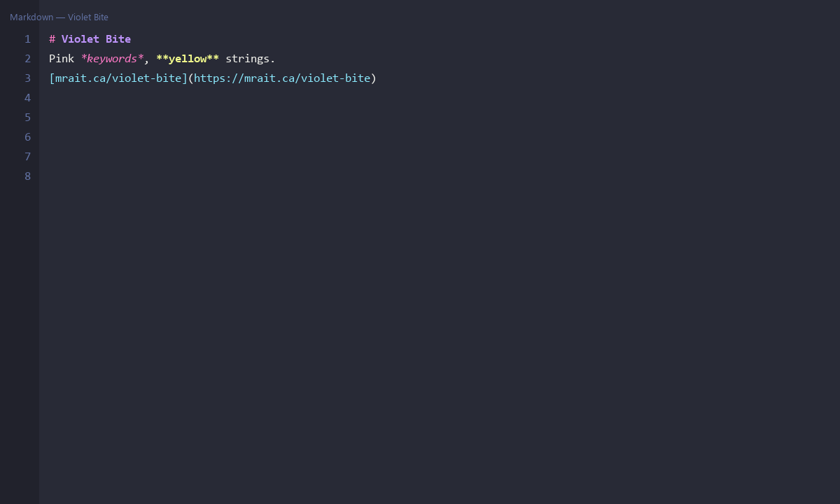 Violet Bite Markdown screenshot