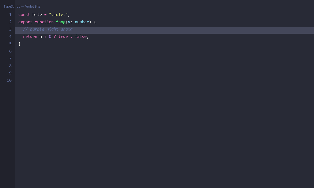 Violet Bite TypeScript screenshot