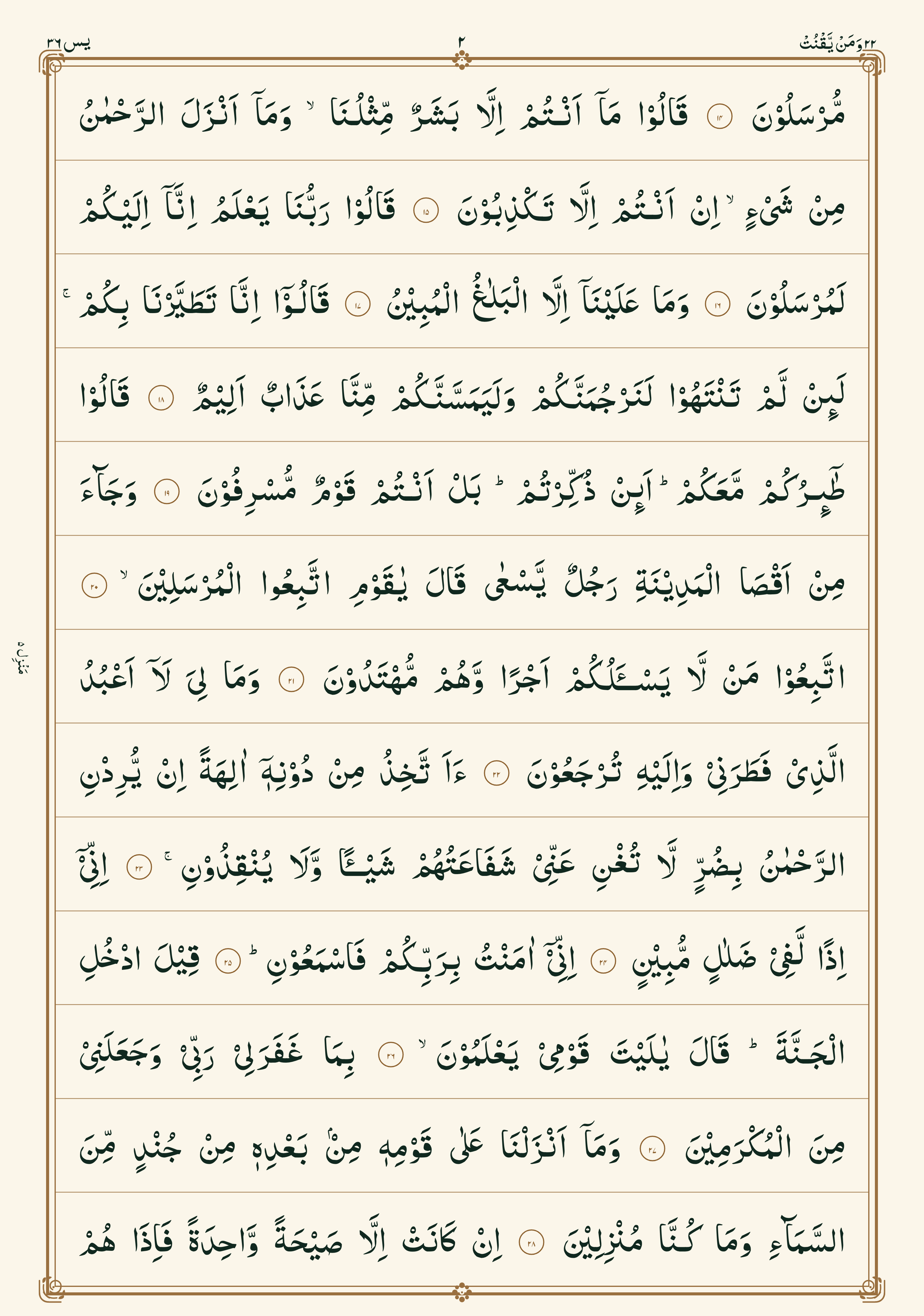 Surah Yaseen mushaf page 2