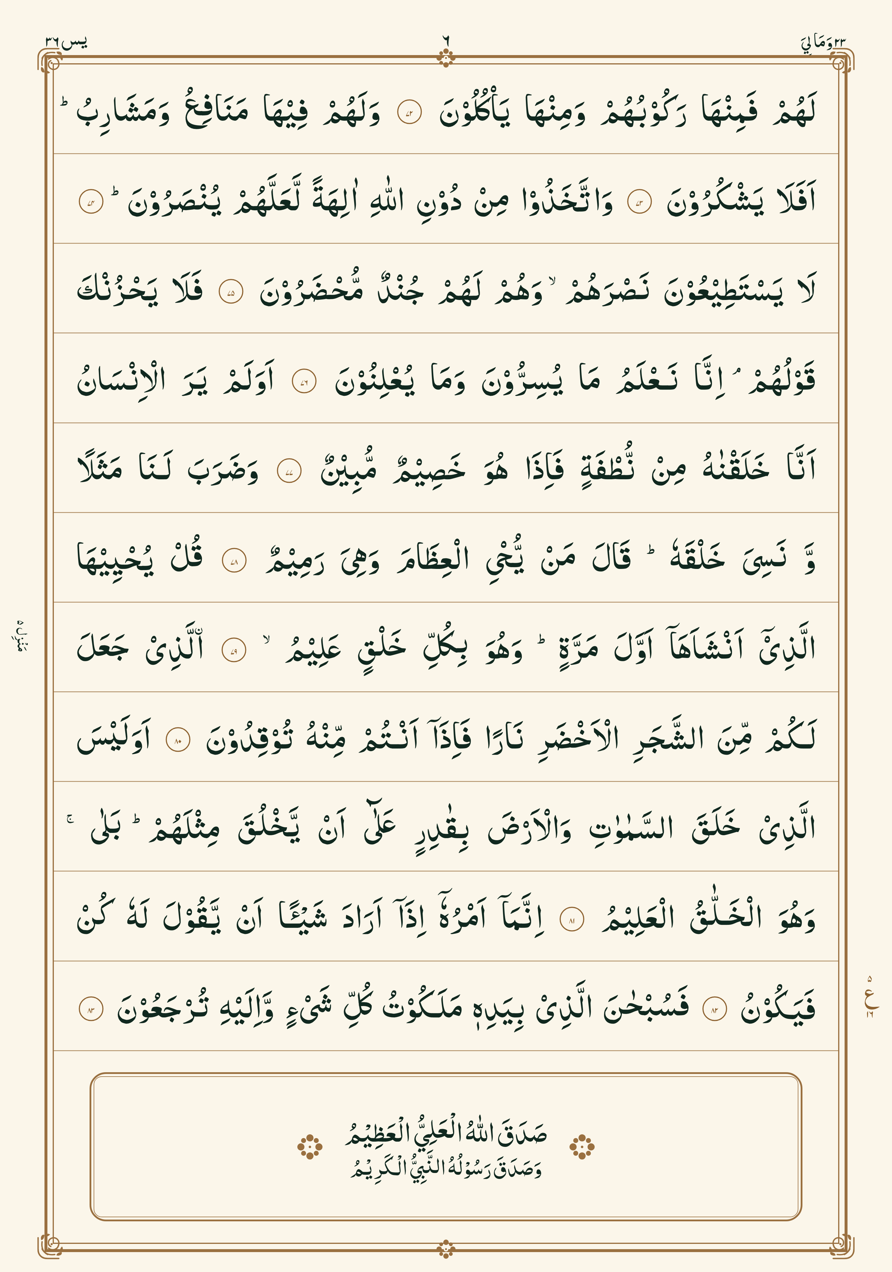 Surah Yaseen mushaf page 6