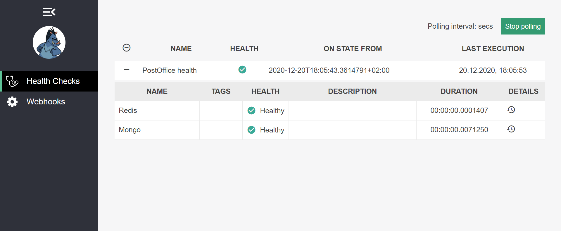 Health Checks UI