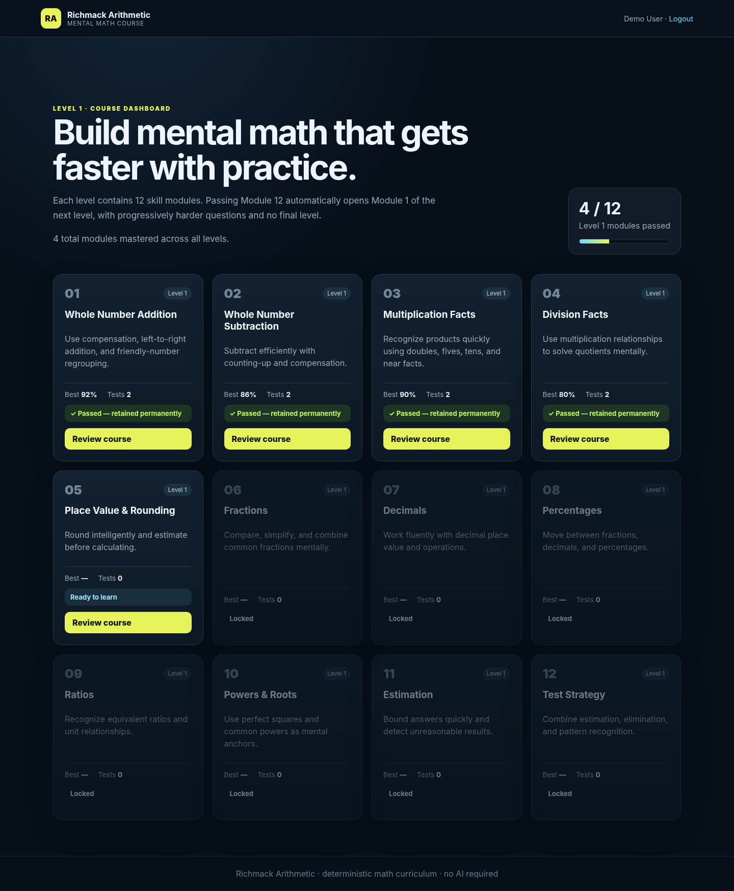 Student dashboard