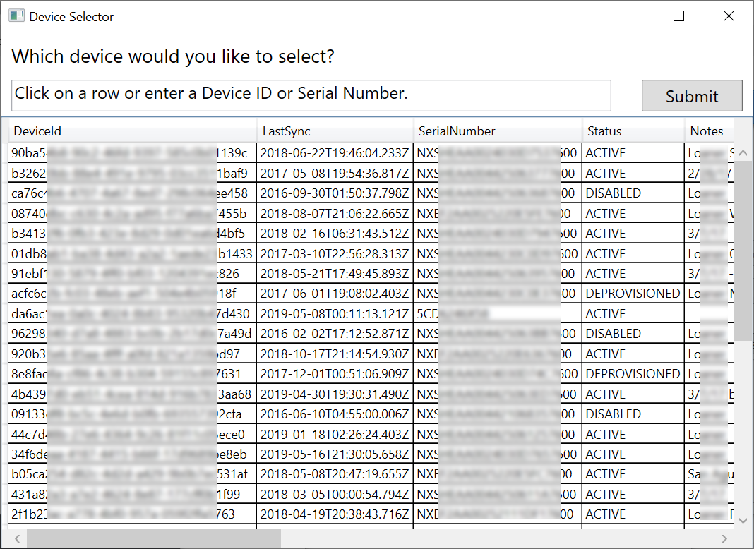 device-selection small