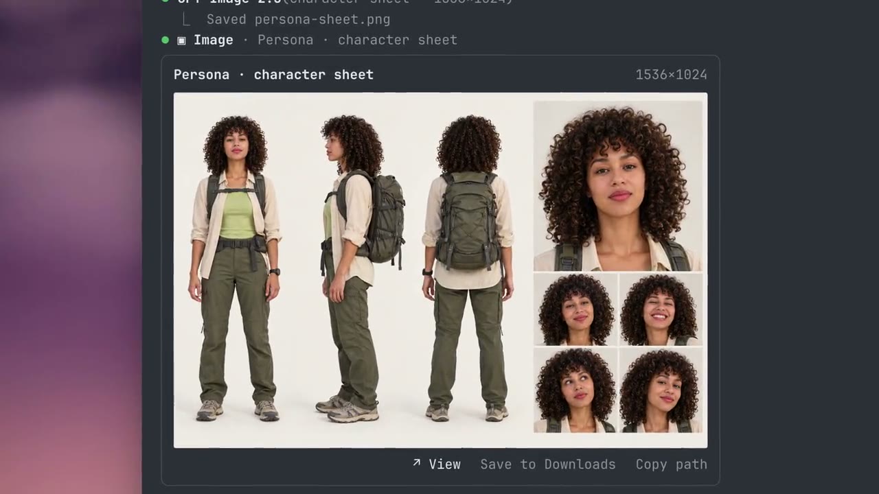 An ad persona in the chat