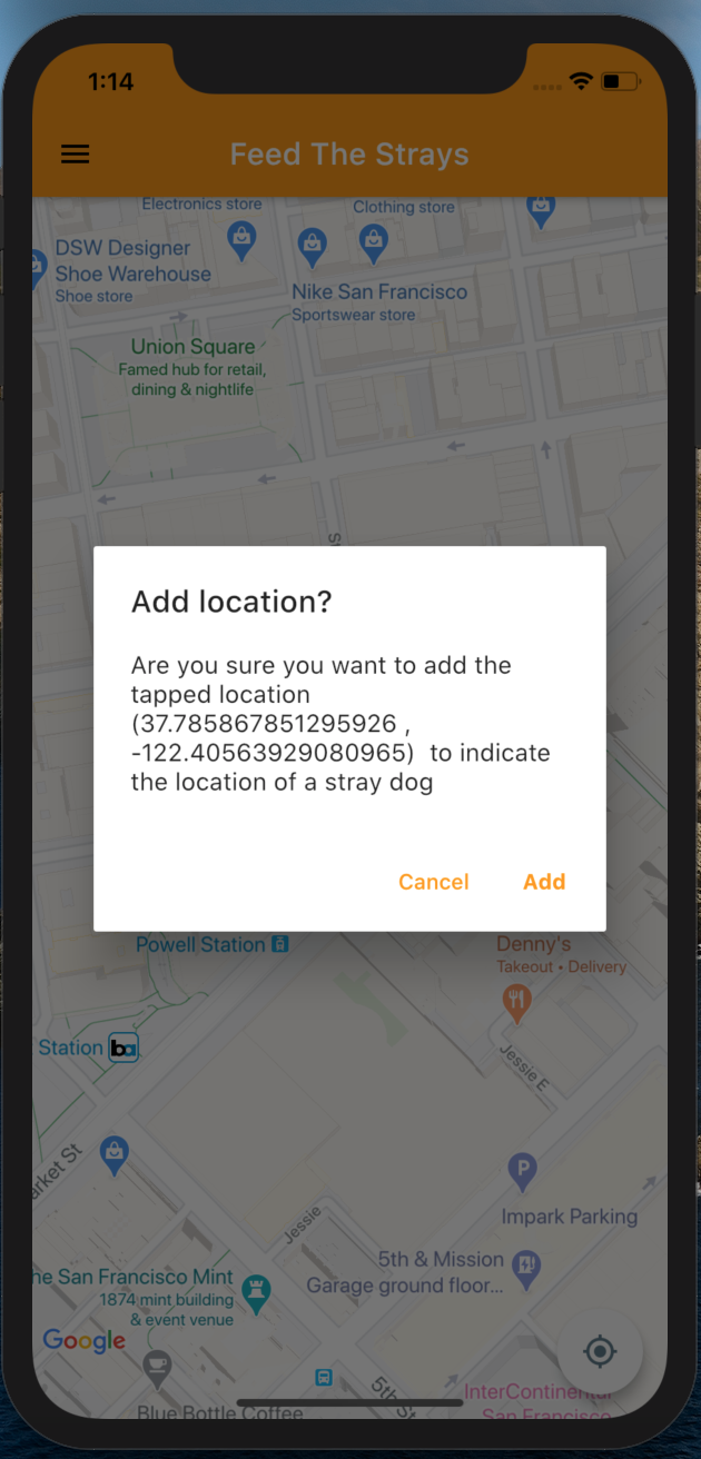 FeedTheStray Adding location, by Yuvraj Singh