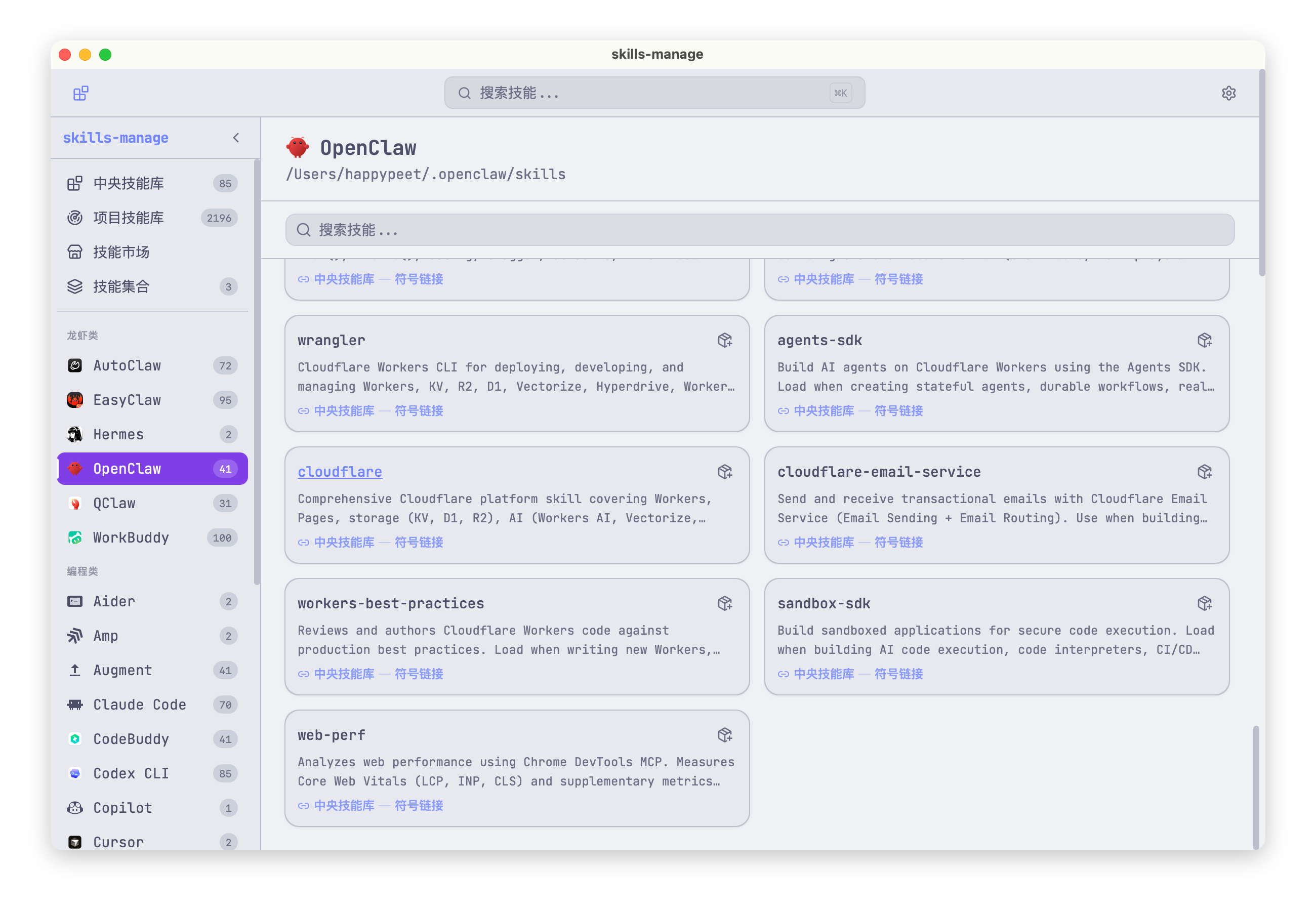 Platform skill view