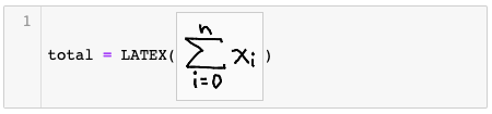 A handwritten sum equation.