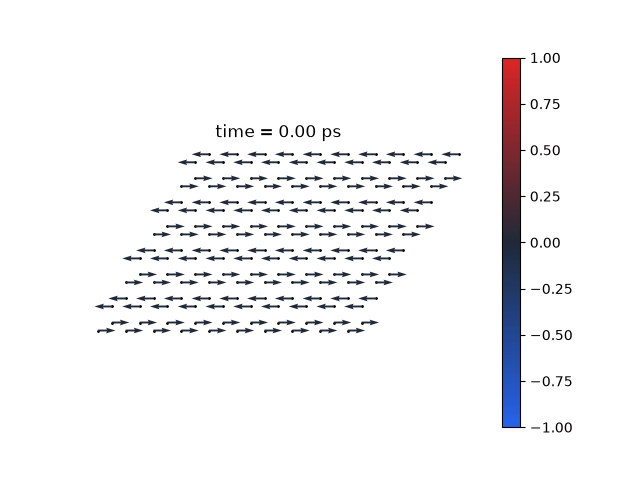 Spin dynamics animation