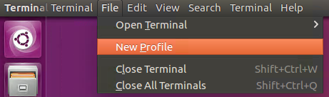 Creating a new terminal profile