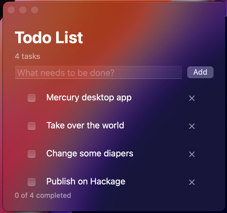 Todo List Example