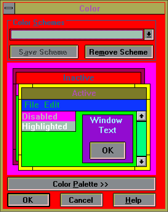 Color Scheme Template