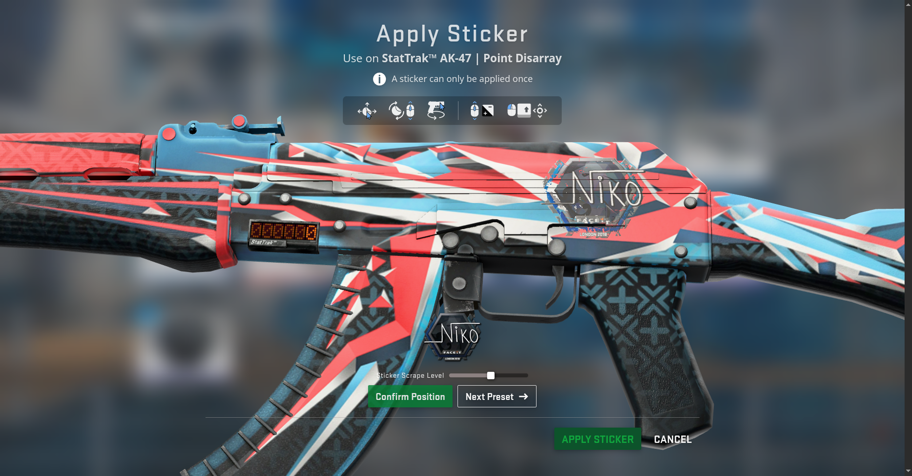 CS2 Inventory Simulator Inventory Simulator applying sticker