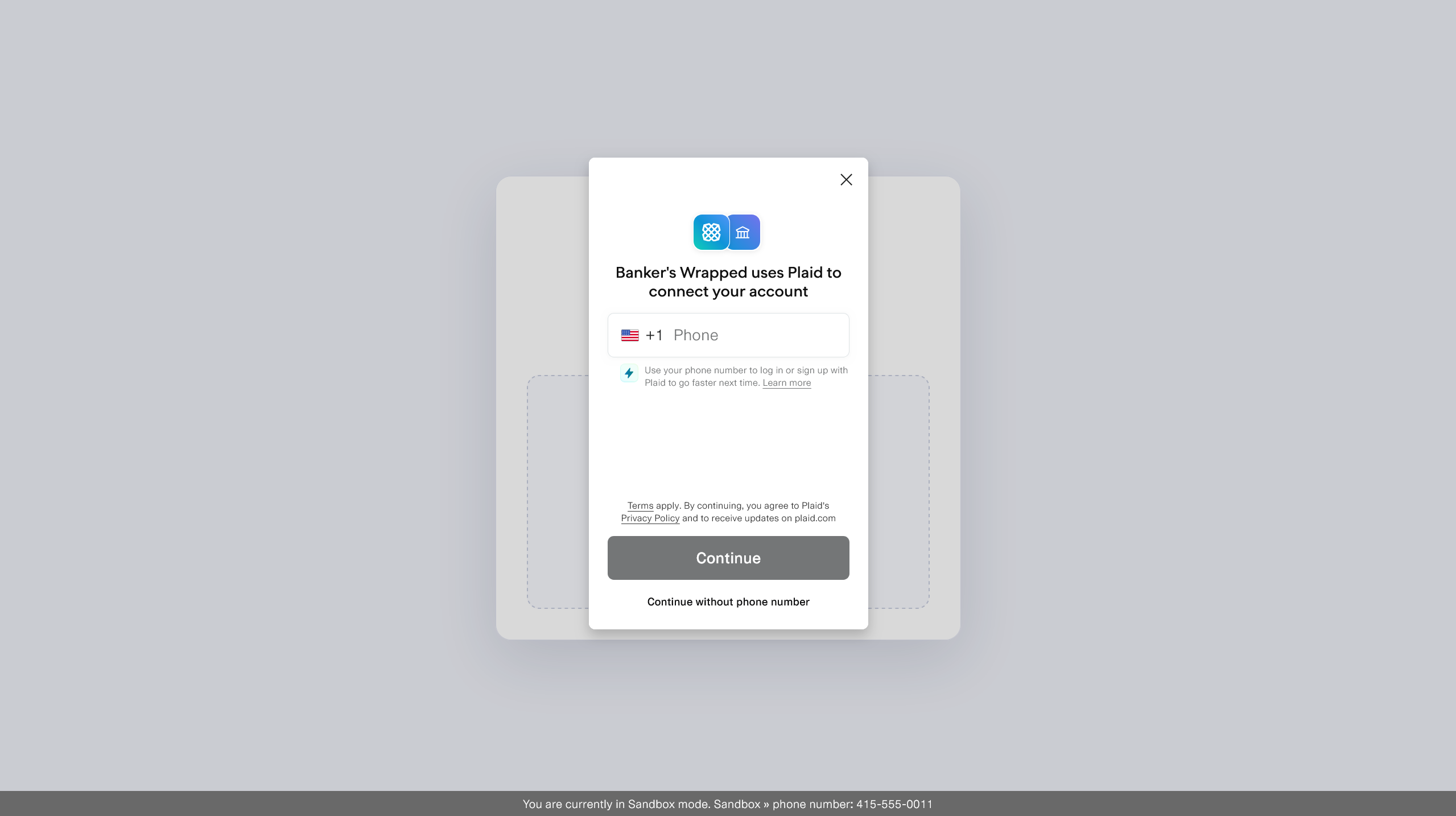 Connect a Bank via Plaid