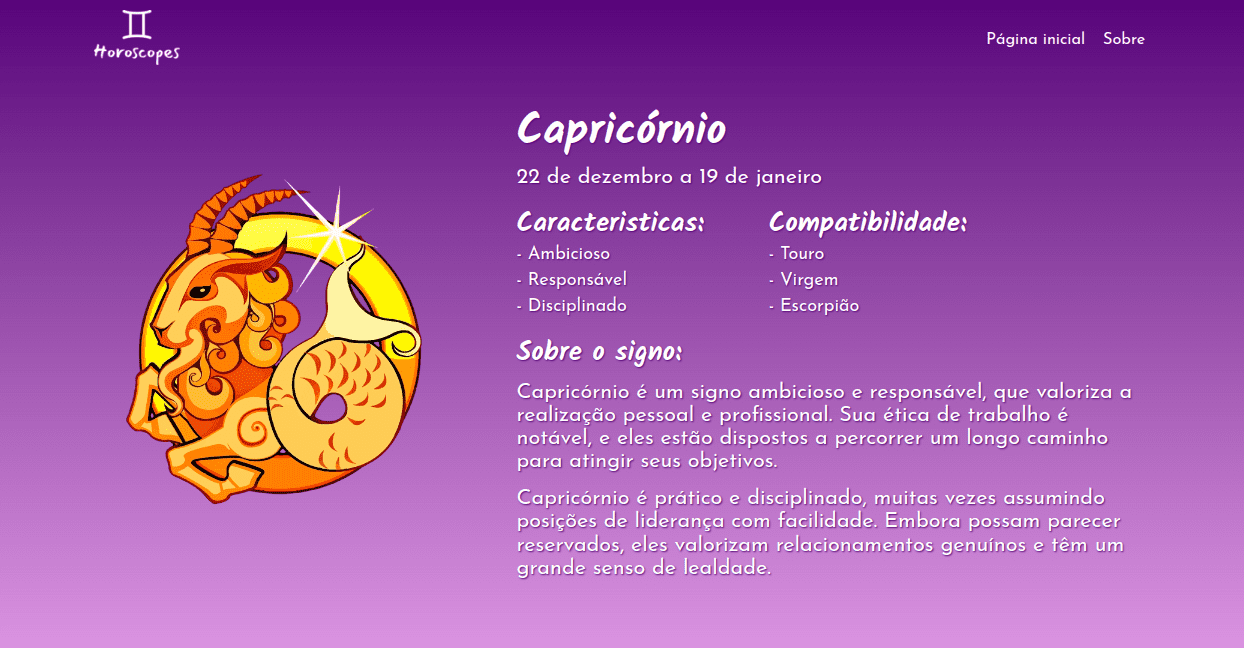 Imagem do detalhes do signo Capricornio