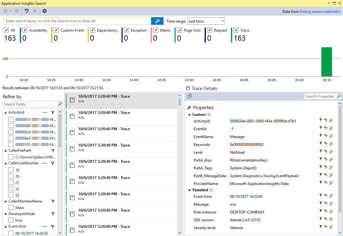 Application Insights Search