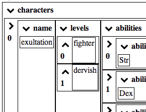 collapsed array elements