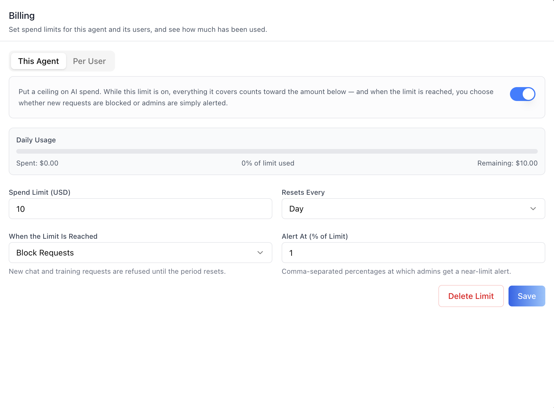 Billing Tab — This Agent