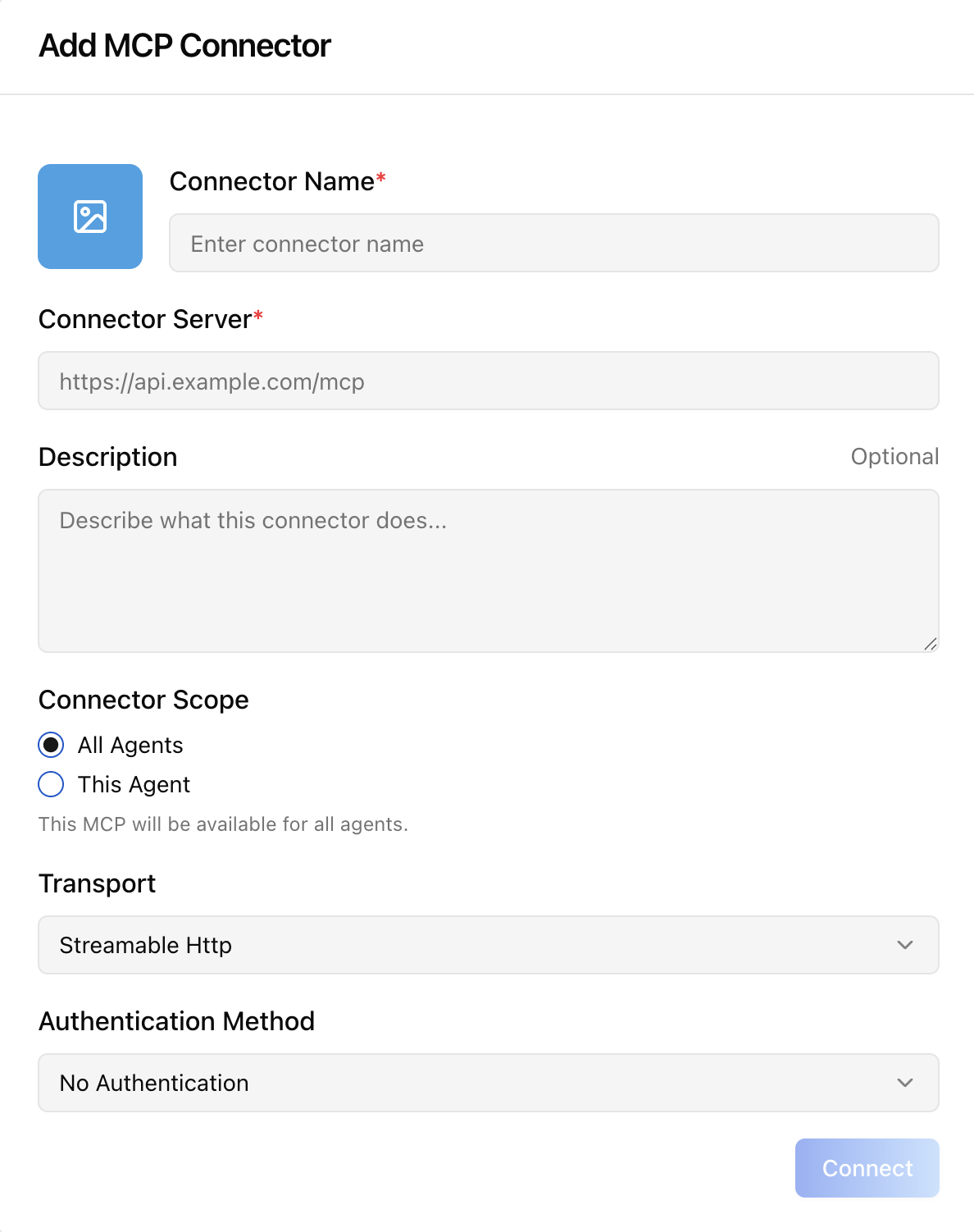 Add MCP Connector Dialog