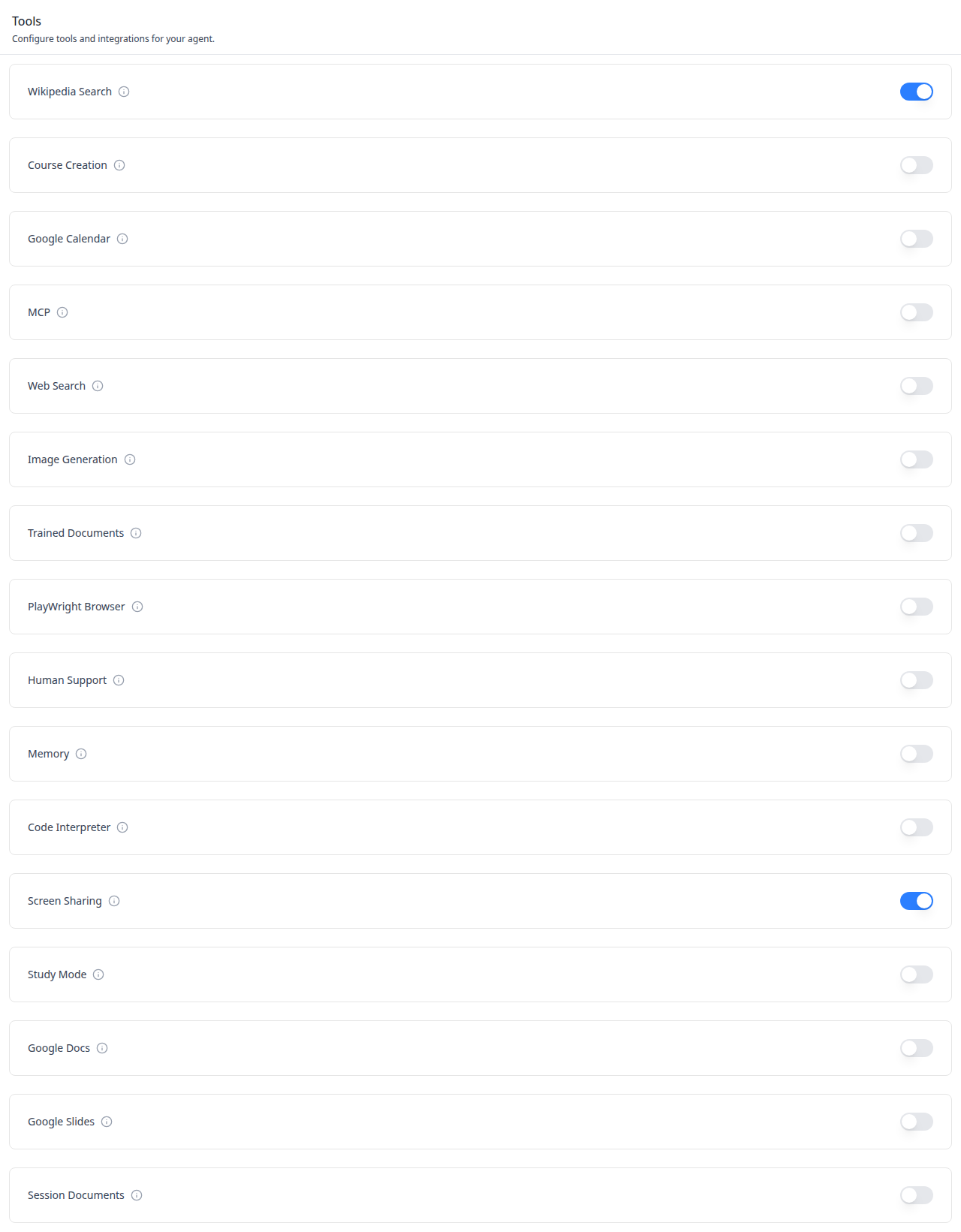 Tools Tab