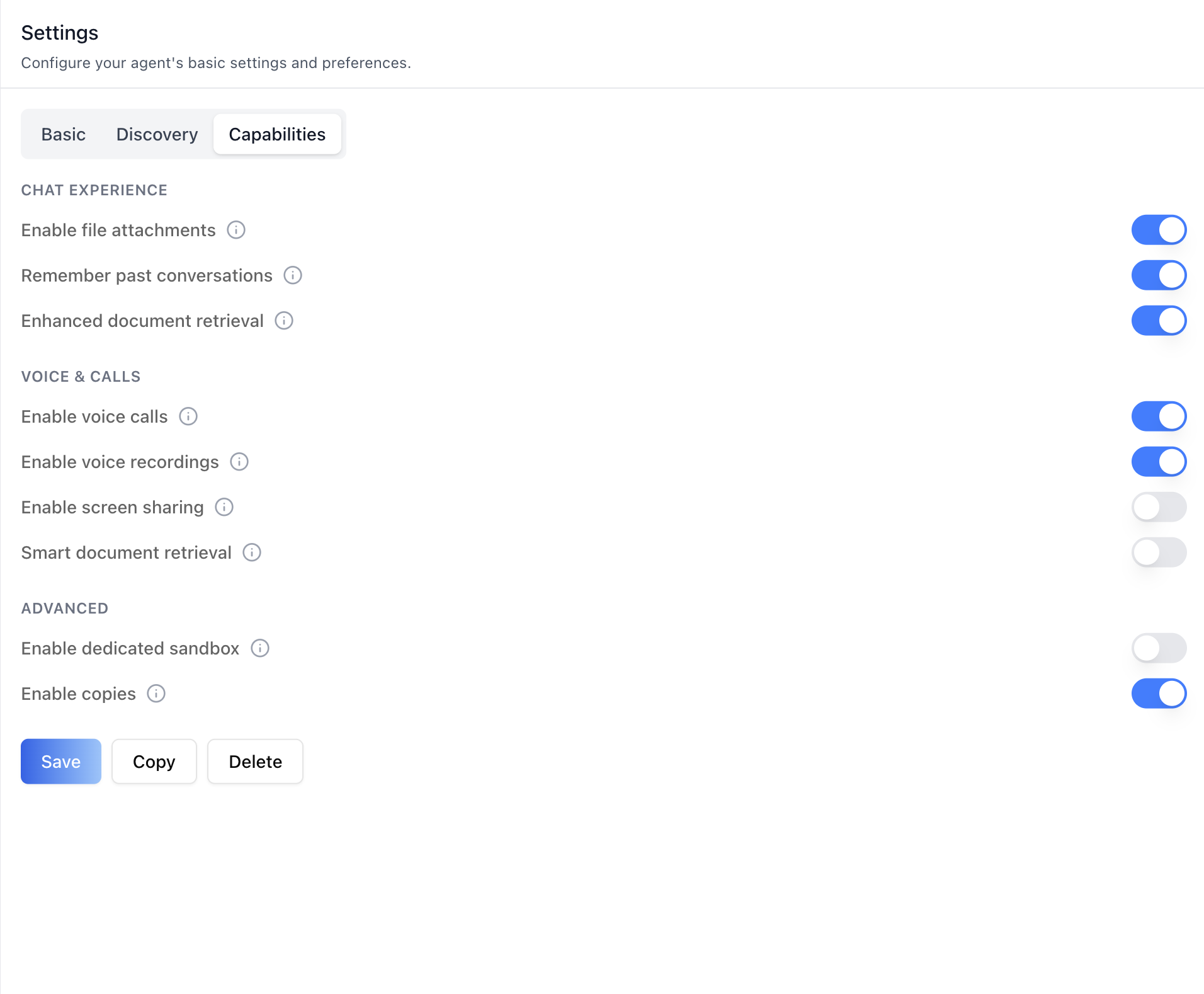 Enable voice calls in Settings -> Capabilities
