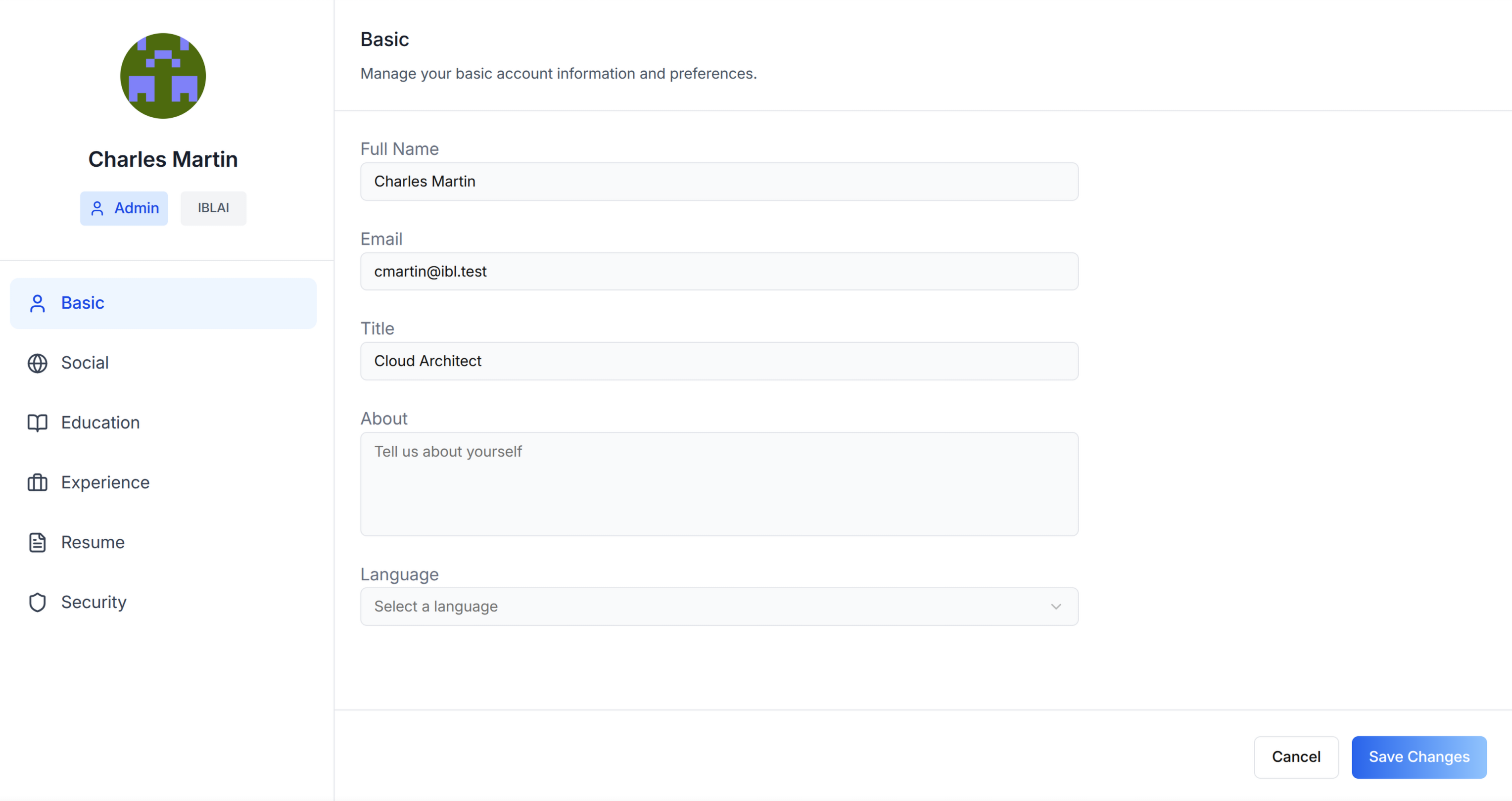 Profile Page