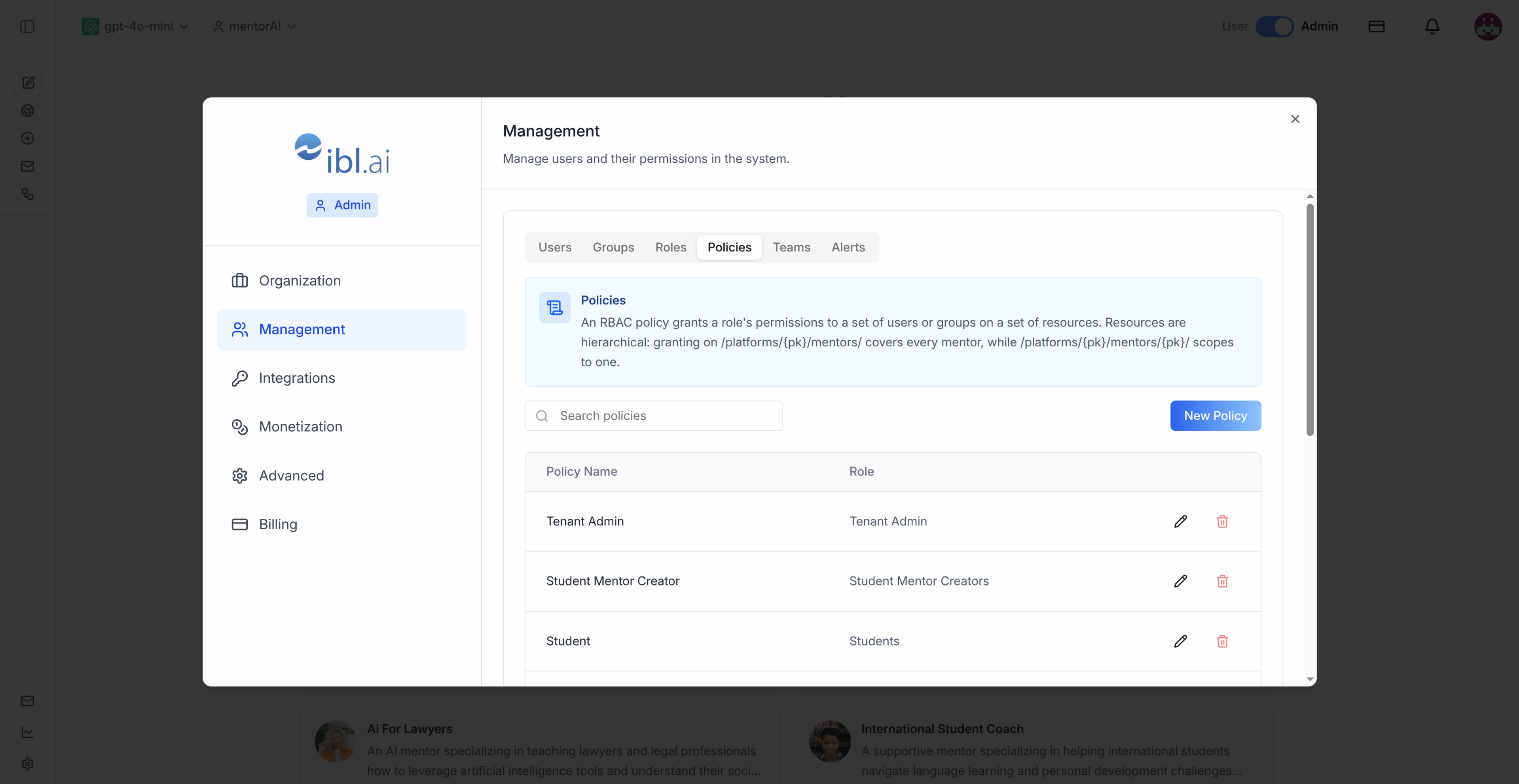 Account Management — Policies