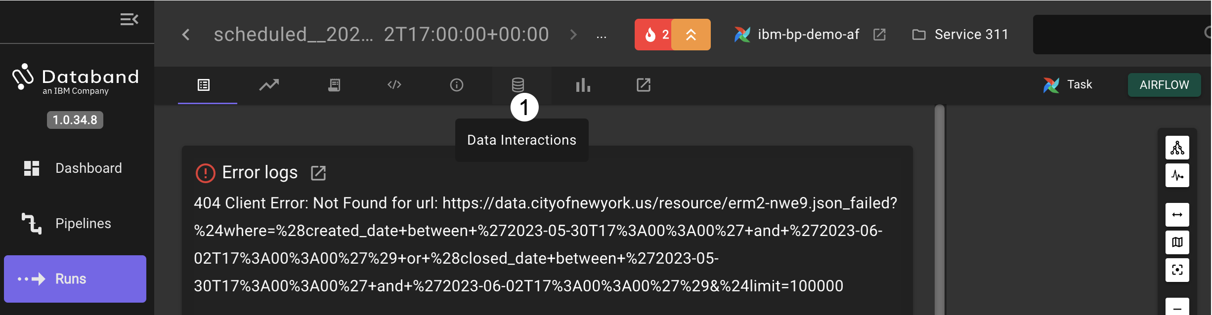 dbnd data interactions