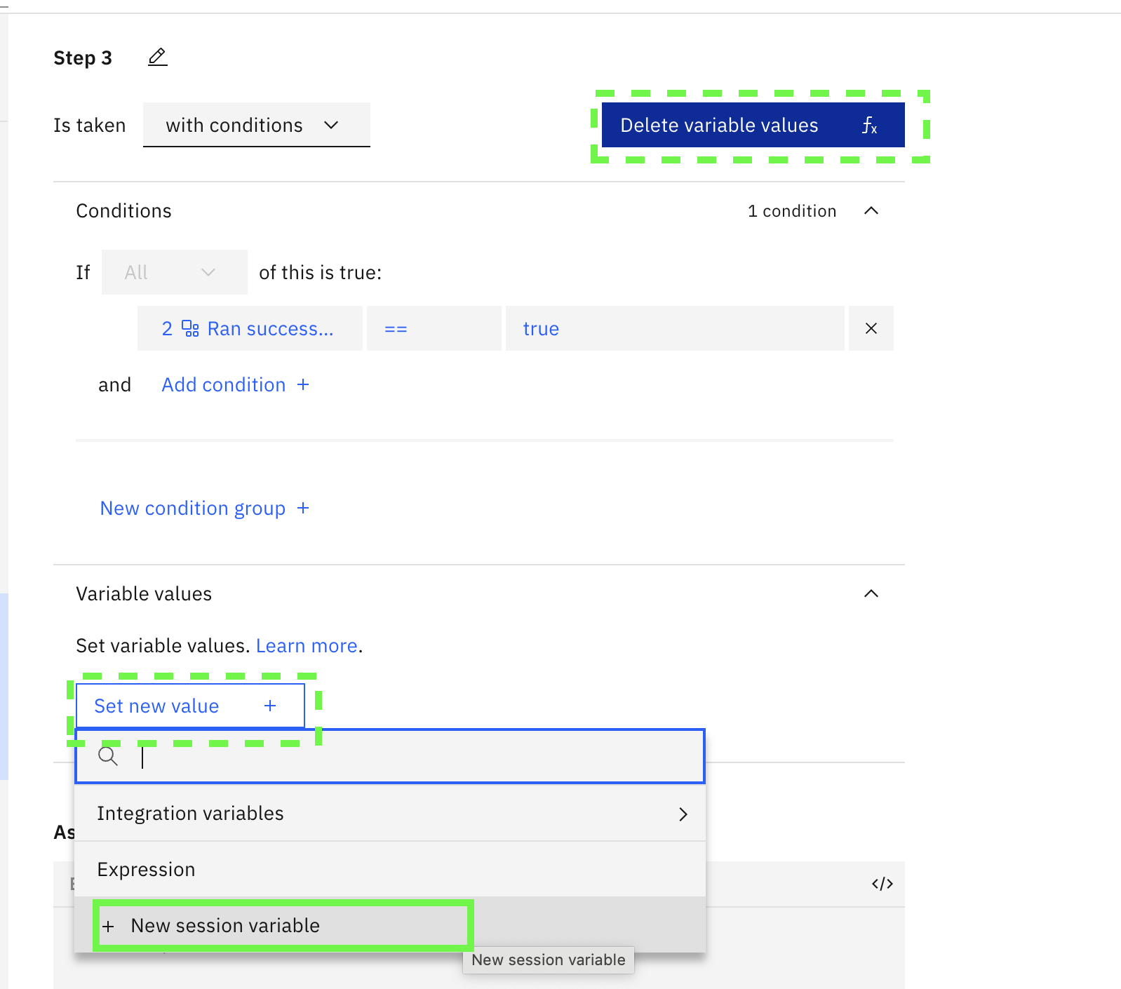 add session variable