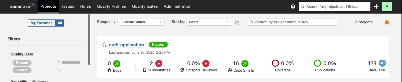 Auth SonarQube