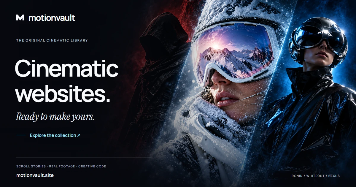 MotionVault — cinematic websites, ready to make yours