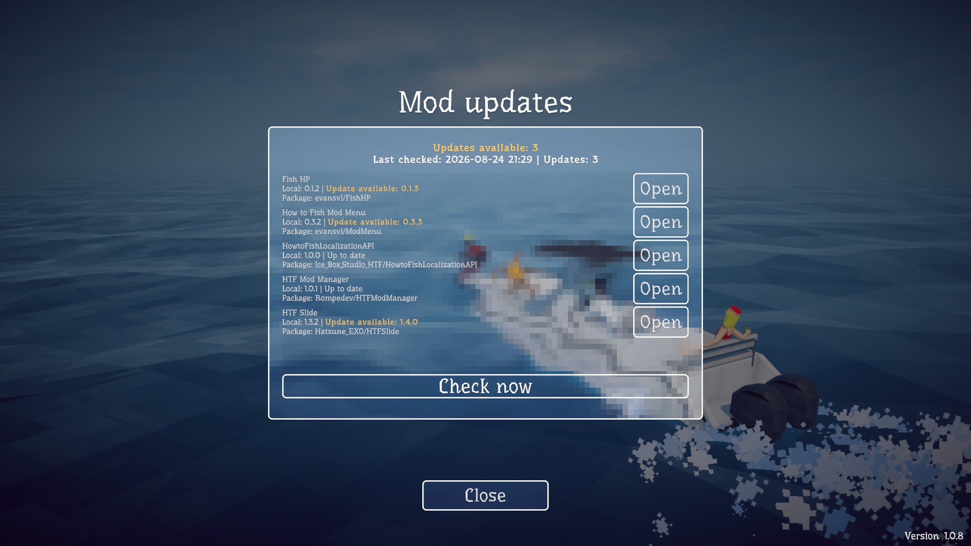How to Fish Mod Update Checker