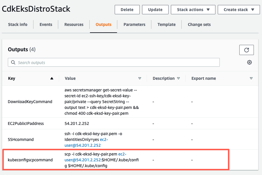 CdkEksDistroStack-scp