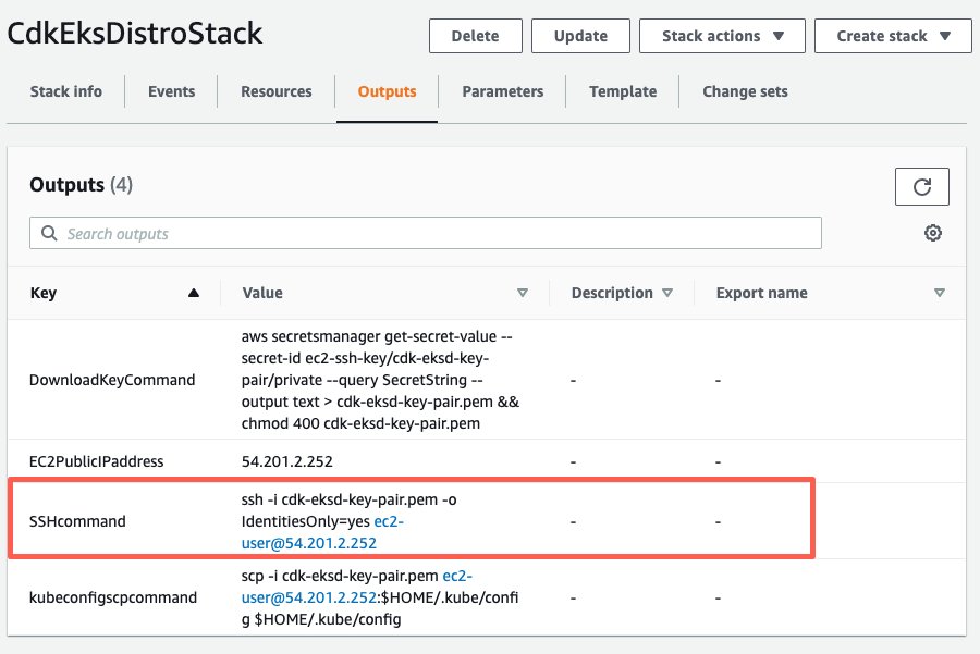 CdkEksDistroStack-ssh