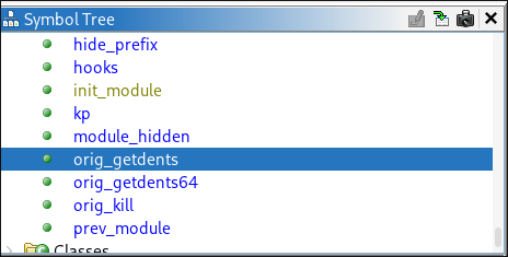 Symbol Tree with hooked functions