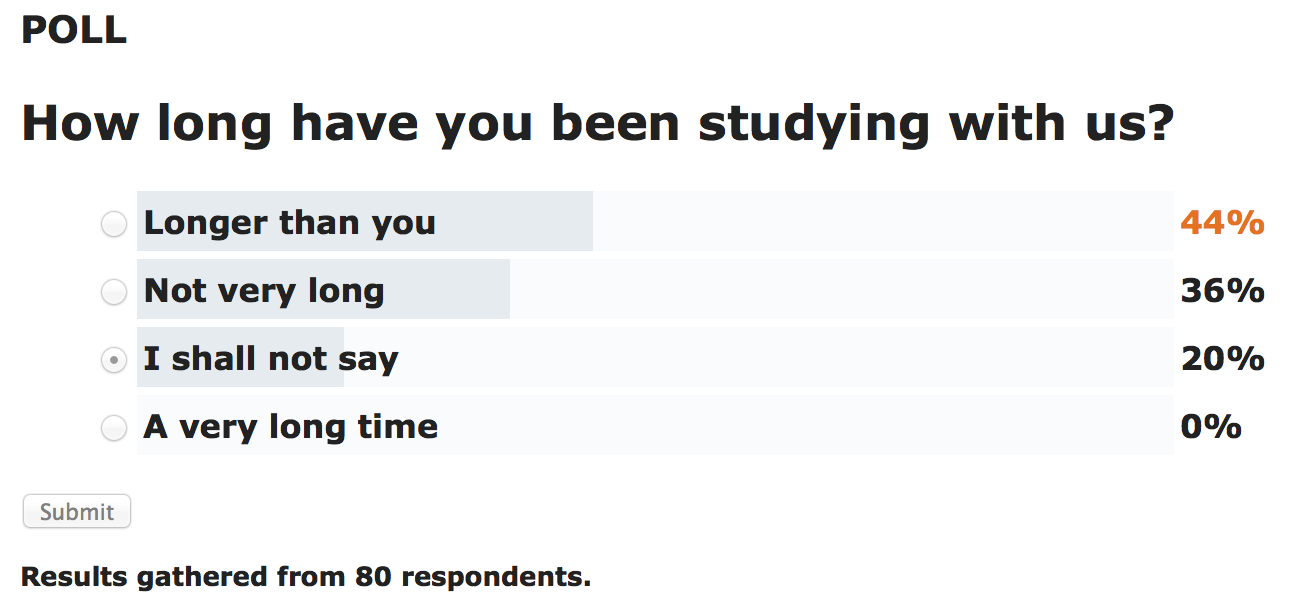 Poll example results