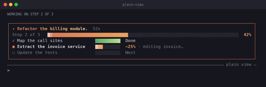 plain-view: esc interrupts the turn