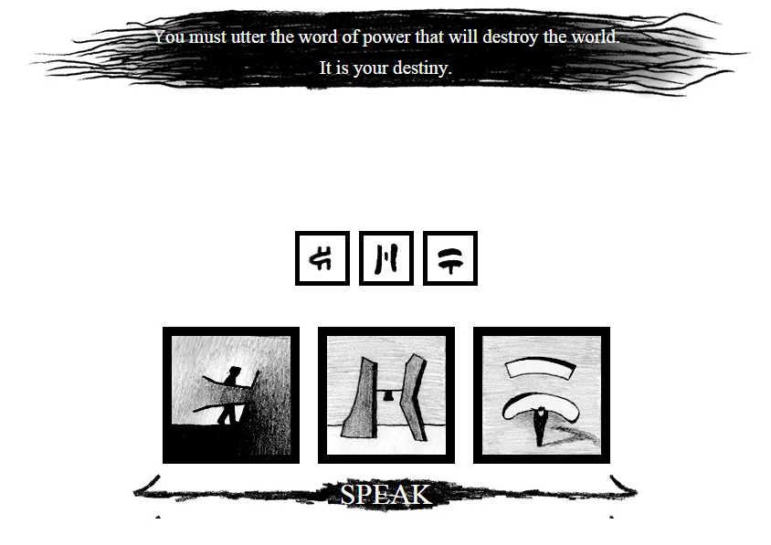 Combine characters to form a word of power.