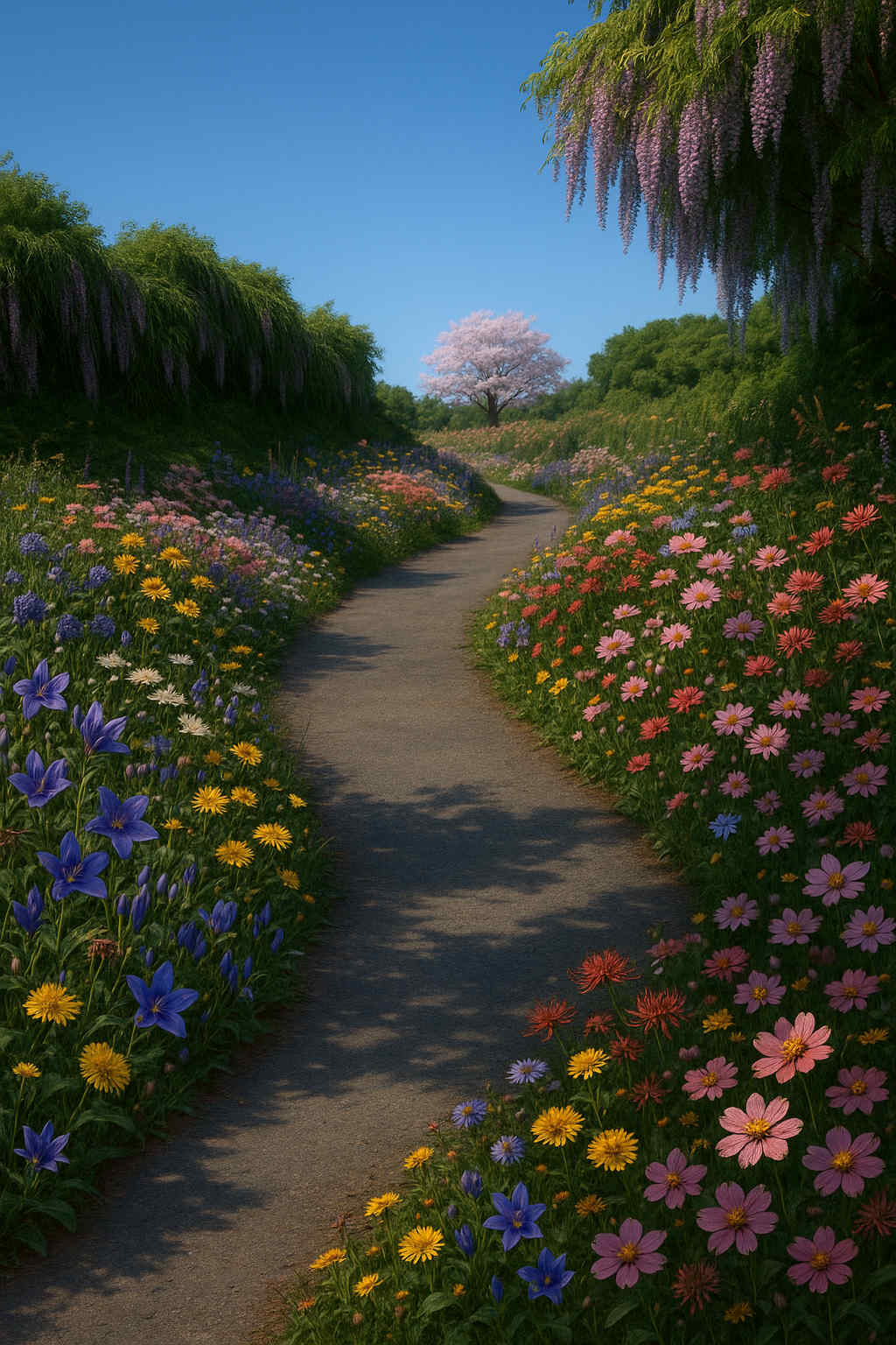 花灯り空港の滑走路