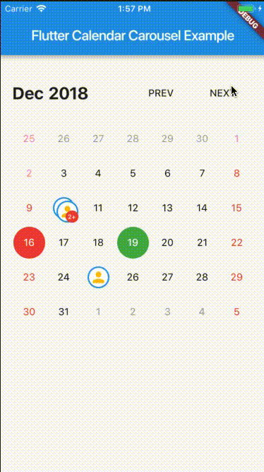 Flutter Swipeable Calendar