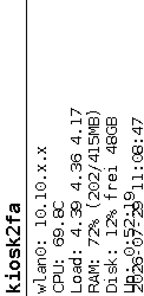 e-Paper zeigt Hostname, IP, CPU-Temp, Load, RAM, Disk, Uptime
