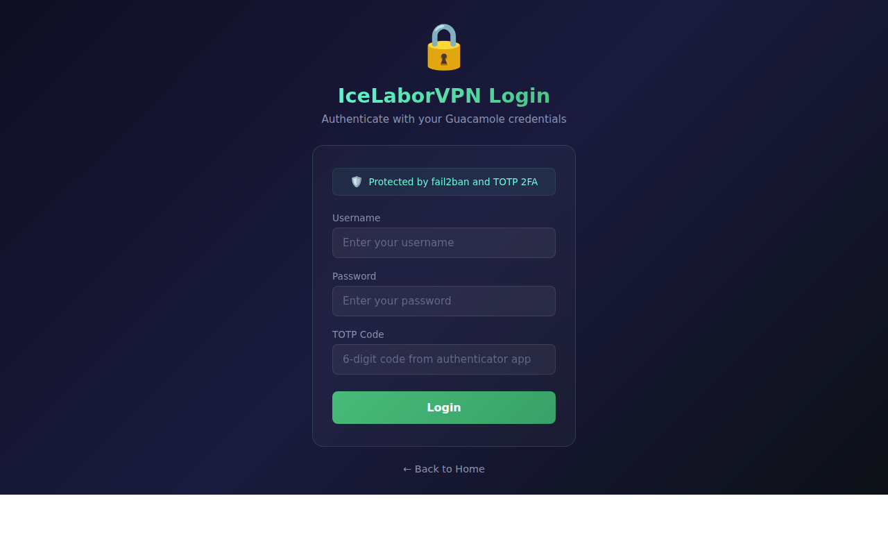 Guacamole Login