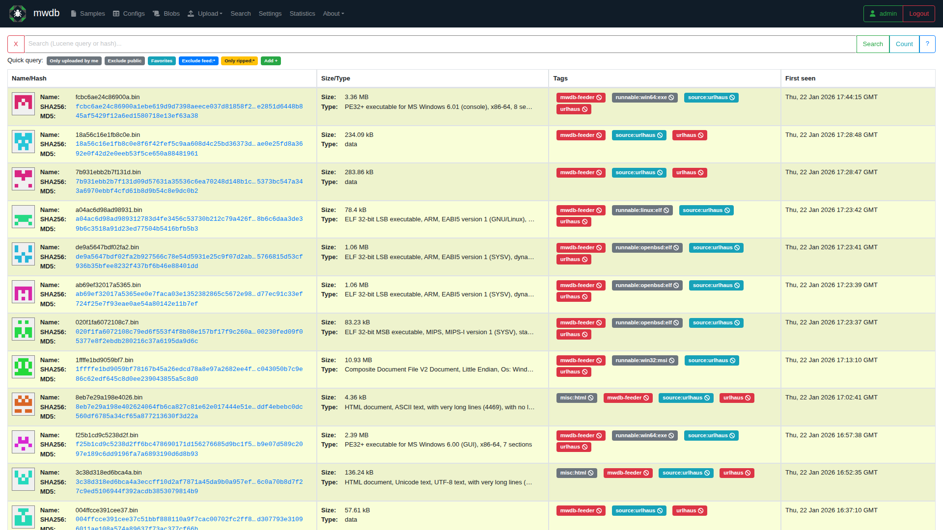 MWDB Web Interface
