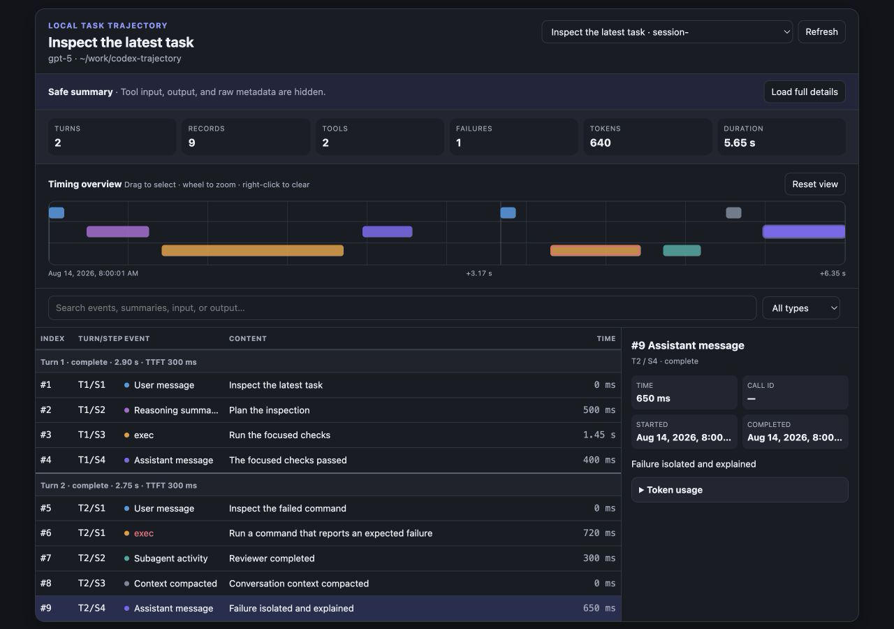 Codex Trajectory desktop viewer