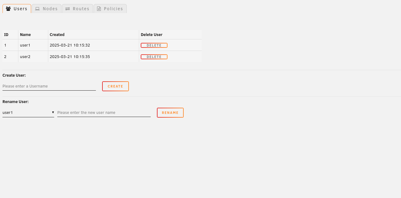 Headscale Admin Panel image 1