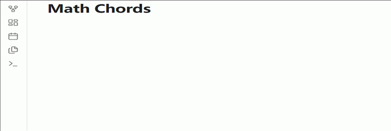 Math Chords demo: leader shortcuts insert LaTeX with live preview