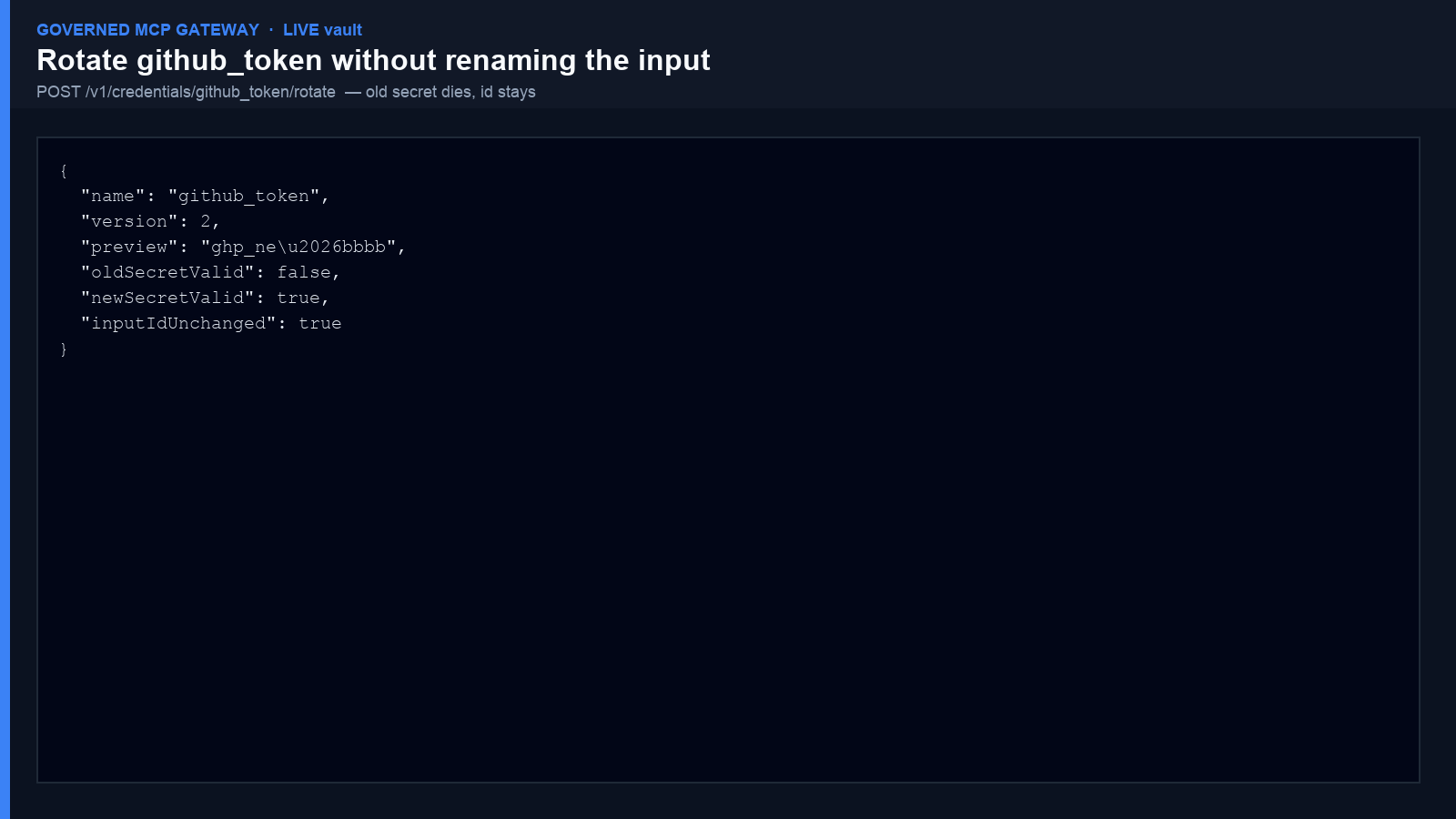Rotate github_token without a new input id