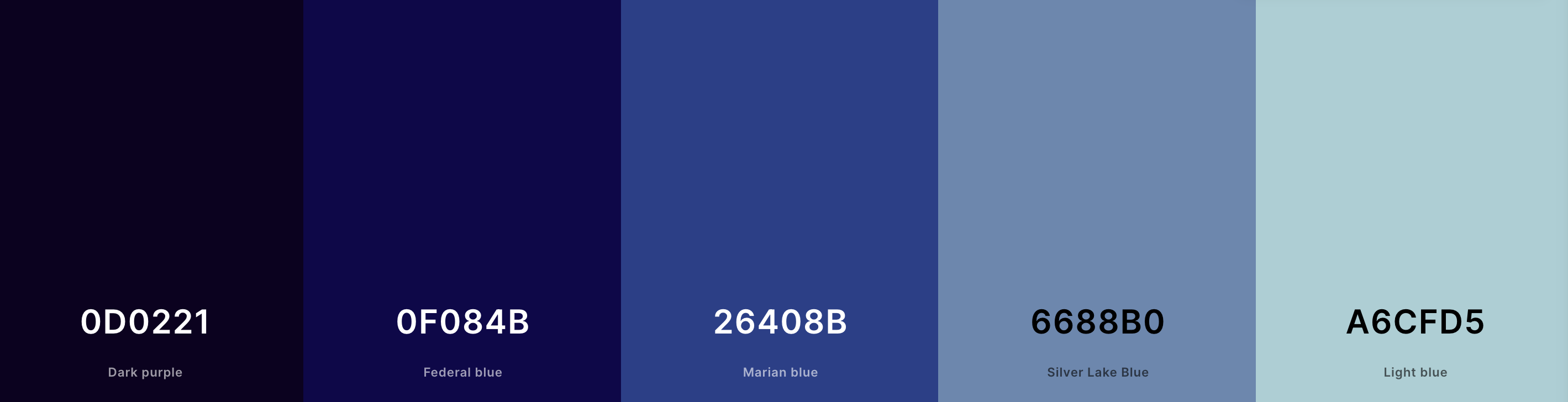 Main color palette