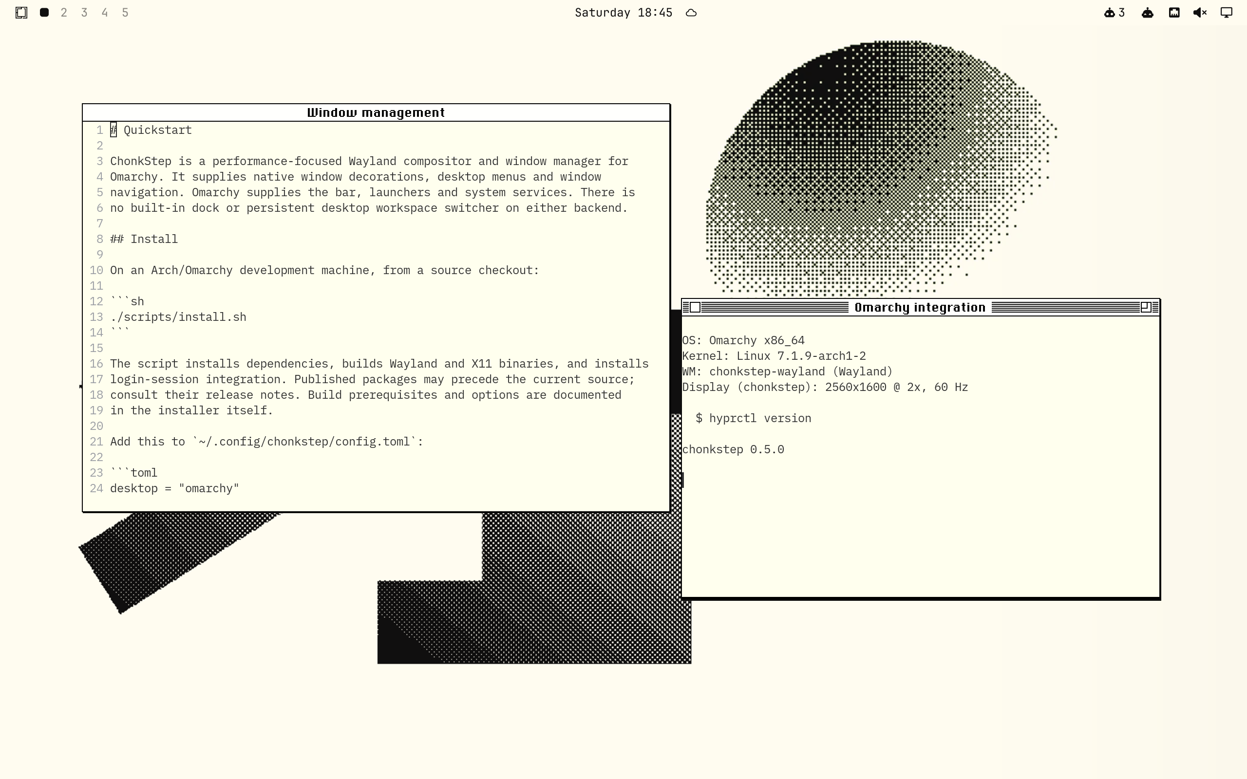 System 7 decorations with Omarchy on Wayland
