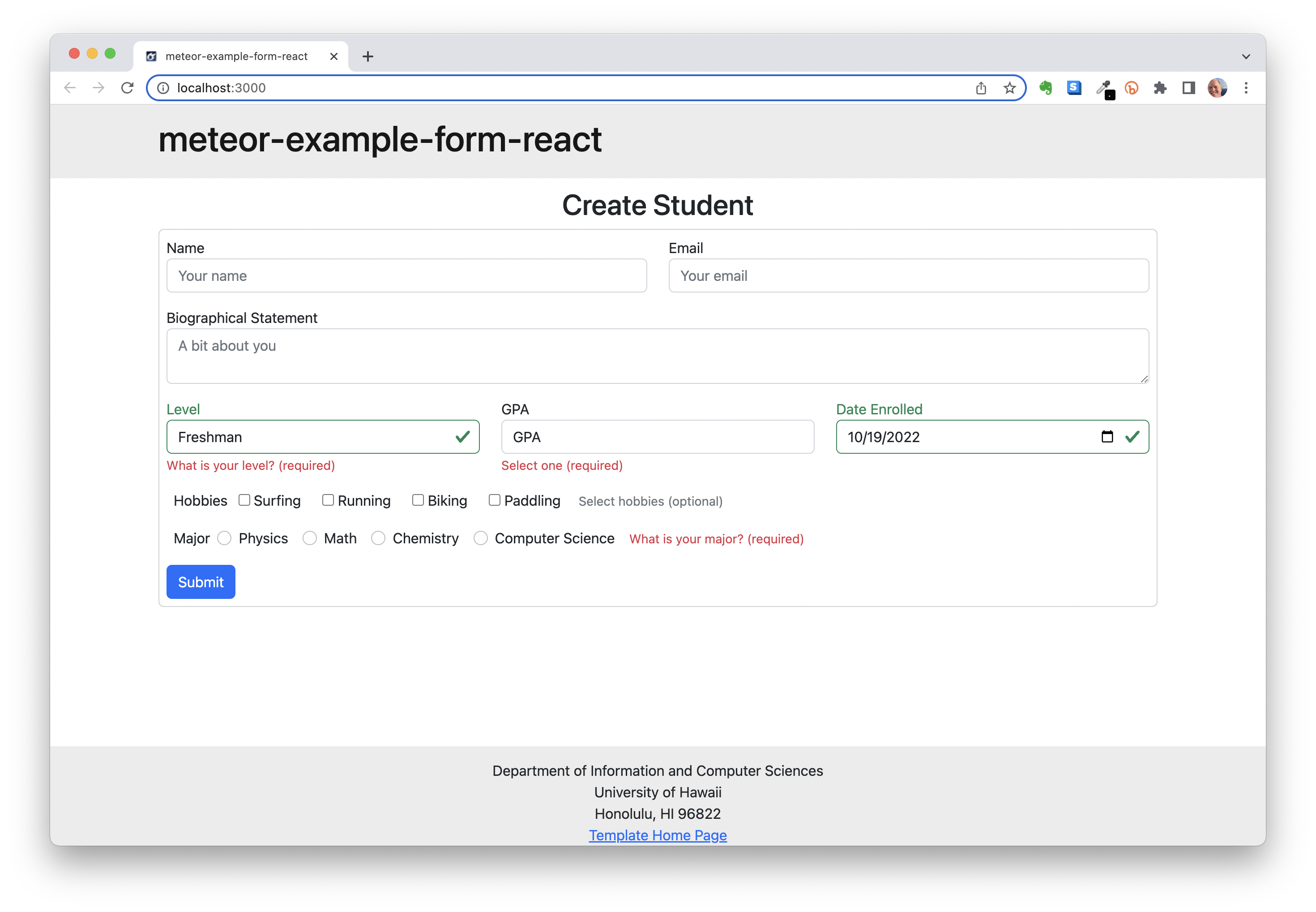 Meteor example form react How To Implement Forms In Meteor Using Uniforms