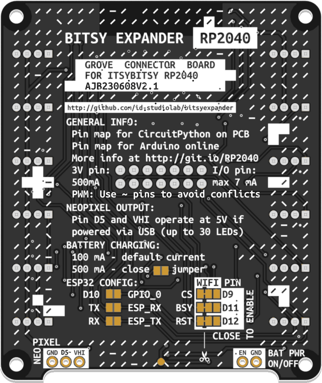 Bitsy Expander RP2040 Back